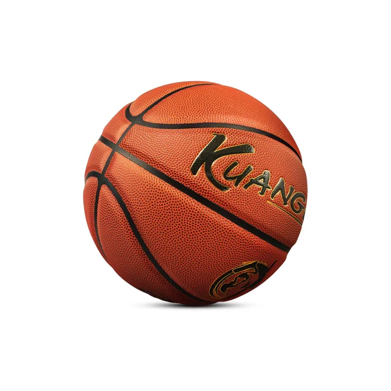 Kuangmi Microfiber Leather Basketball Brown Size 7 Training Match Unisex-5