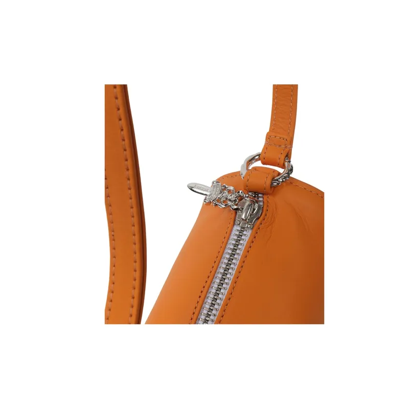 Chrome Hearts Leather Bucket Bags One Shoulder Handbags Mini Women's Orange-4