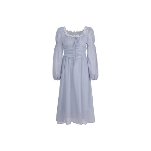 LEMON FAIRY Long-Sleeved Dresses Women's Blue