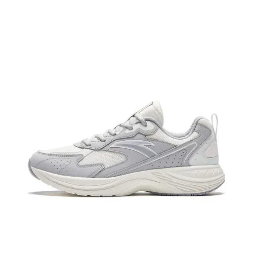 Anta Anti Slip Wear PRIMIGI Low Top Retro Running Shoes Men's Gray White