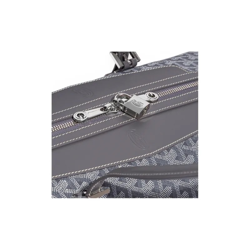 GOYARD Bowling Canvas With Leather Travel Backpack Sports Backpack Unisex Gray-2