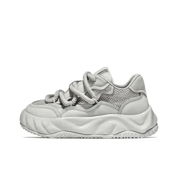 SALAXI Abrasion Resistant Low Top Casual Shoes 5cm Men's Gray