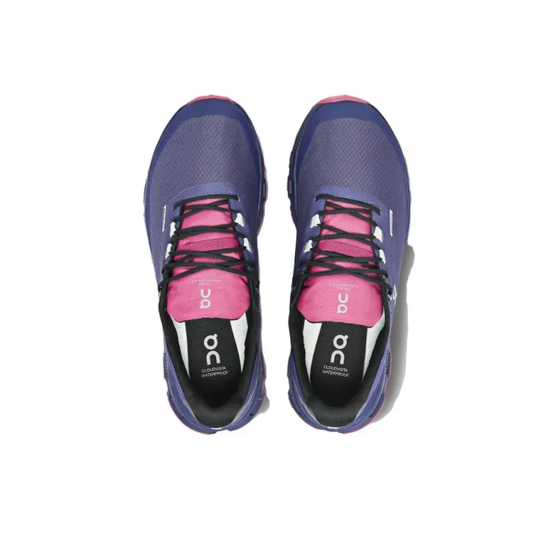 On Cloudvista Collection Cushioned Slip-Resistant Abrasion-Resistant Low-Top Running Shoes Women's Blue Purple-3