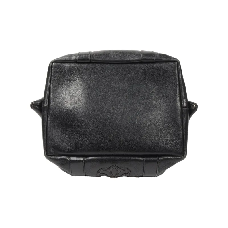 Chrome Hearts Leather Bucket Bags One Shoulder Handbags Regular Women's Black-5