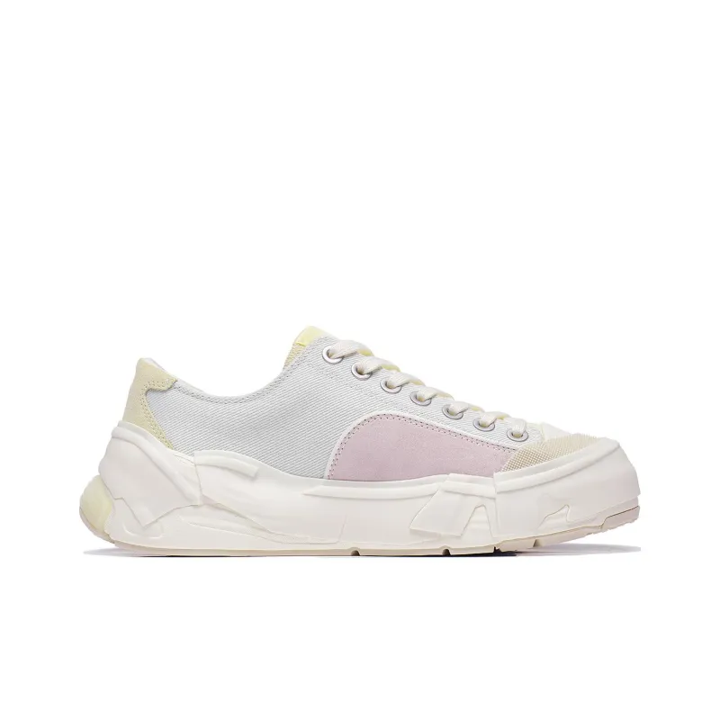 LiNing Wuji Lightweight Wear resistant And Non slip Low Top Skateboard Shoes Women's Pink Blue-1