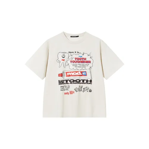 MODITEC T-Shirts Unisex Off White