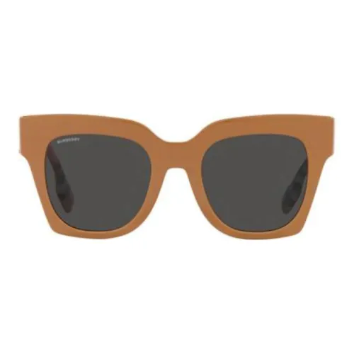 Burberry Plastic Irregular Shape Sunglasses Women's Brown