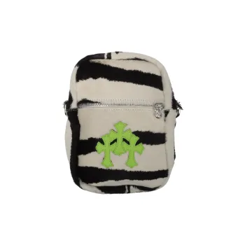 Chrome Hearts Leather Shoulder Bag, Crossbody Bag Women's Zebra Print