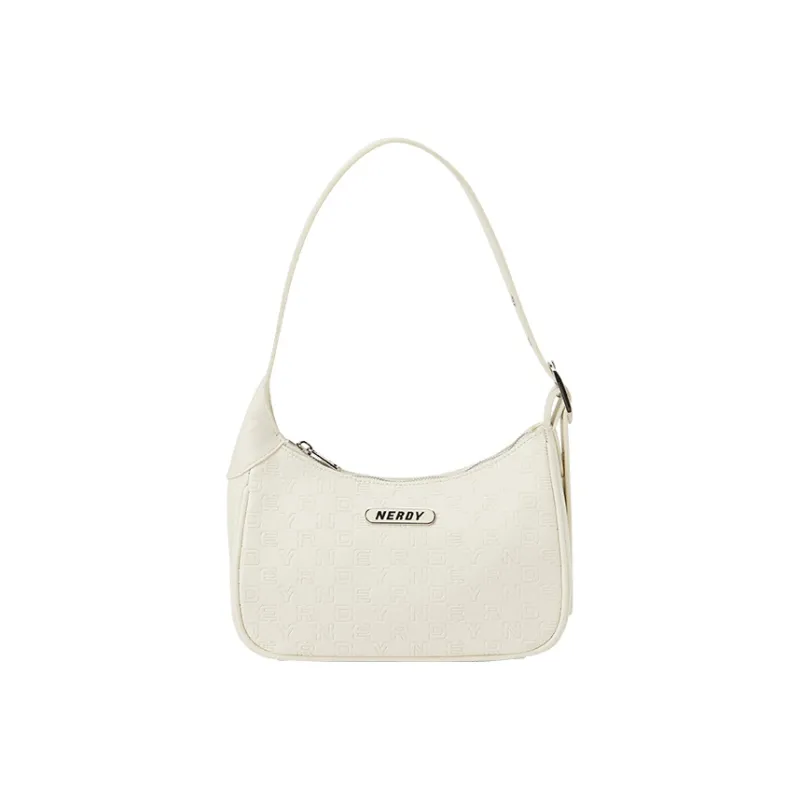 NERDY Elastane Crescent Moon Bag Shoulder Bag Regular Women's Black & Cream & Blue-4