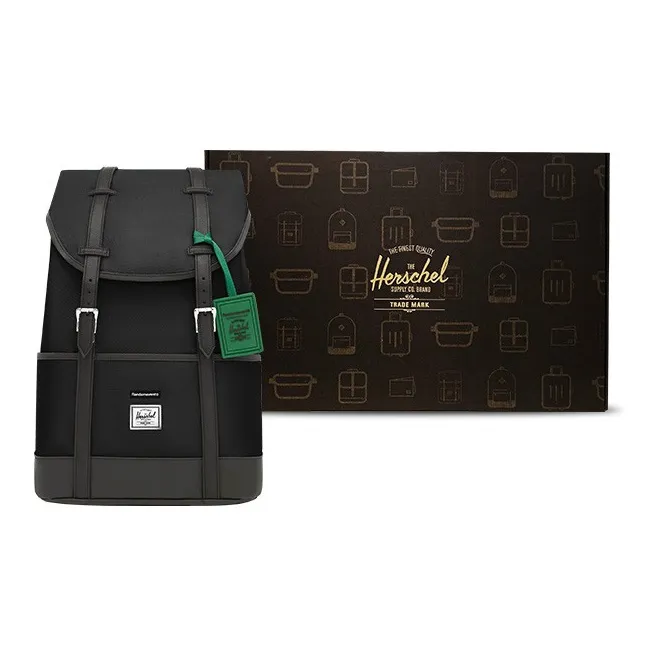 Herschel Randomevent Collaboration Recycled Material Travel Backpack Regular Unisex Black-0