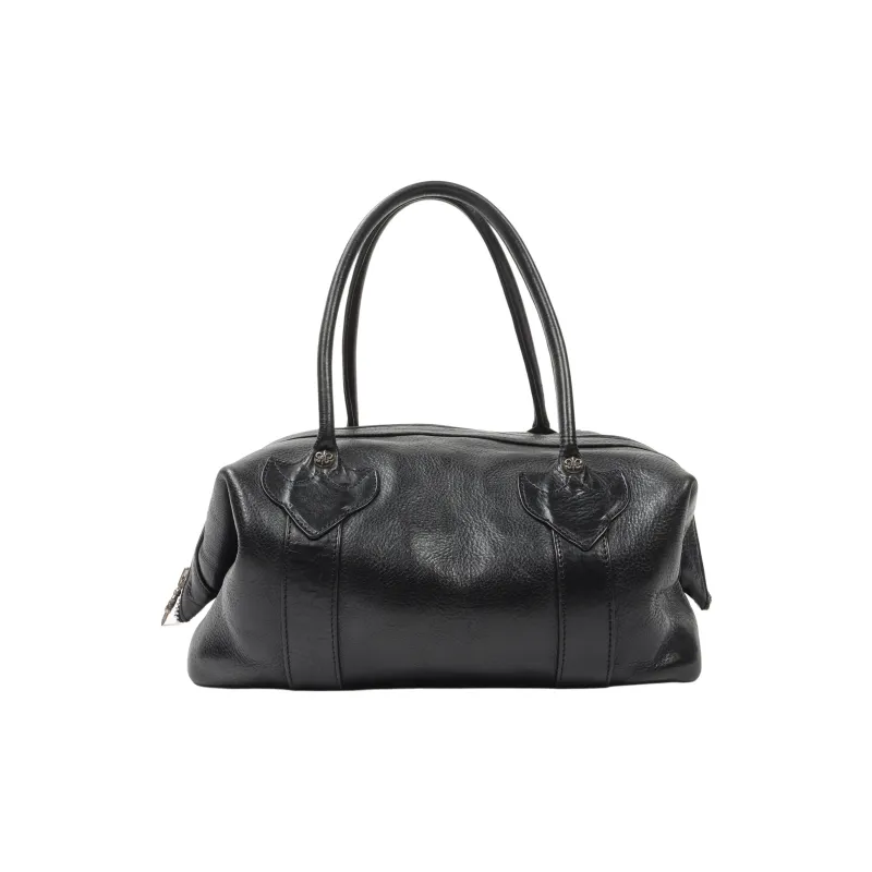 Chrome Hearts Leather Bucket Bags One Shoulder Handbags Regular Women's Black-2