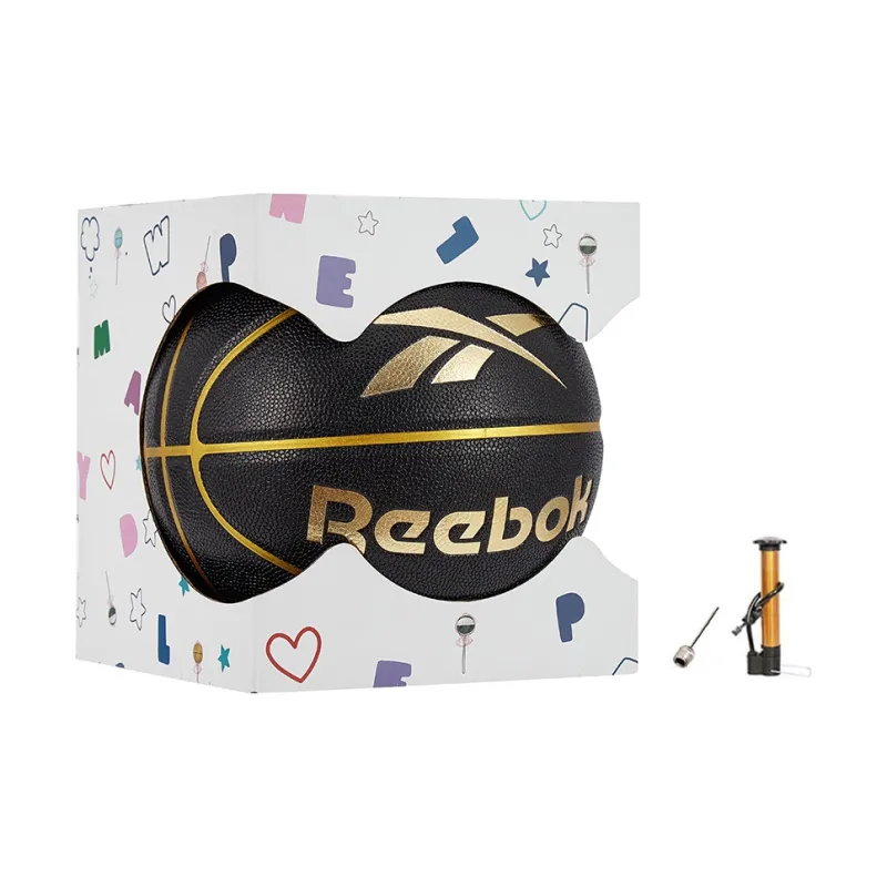 Reebok PU Basketball Black Gold Size 7 Training Unisex-3