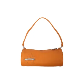Chrome Hearts Leather Bucket Bags One Shoulder Handbags Mini Women's Orange
