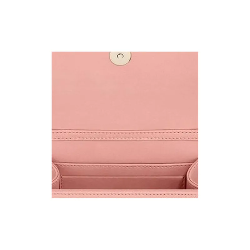 DIOR Lady Dior Sheepskin Clutches Shoulder Bag Crossbody Bag Women's Pink-5