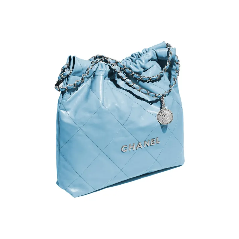 CHANEL 22Bag Bright Calfskin Trash Bag, Tote Bag, Shopping Bag, Handbag, Shoulder Bag Women's Royal Blue-2