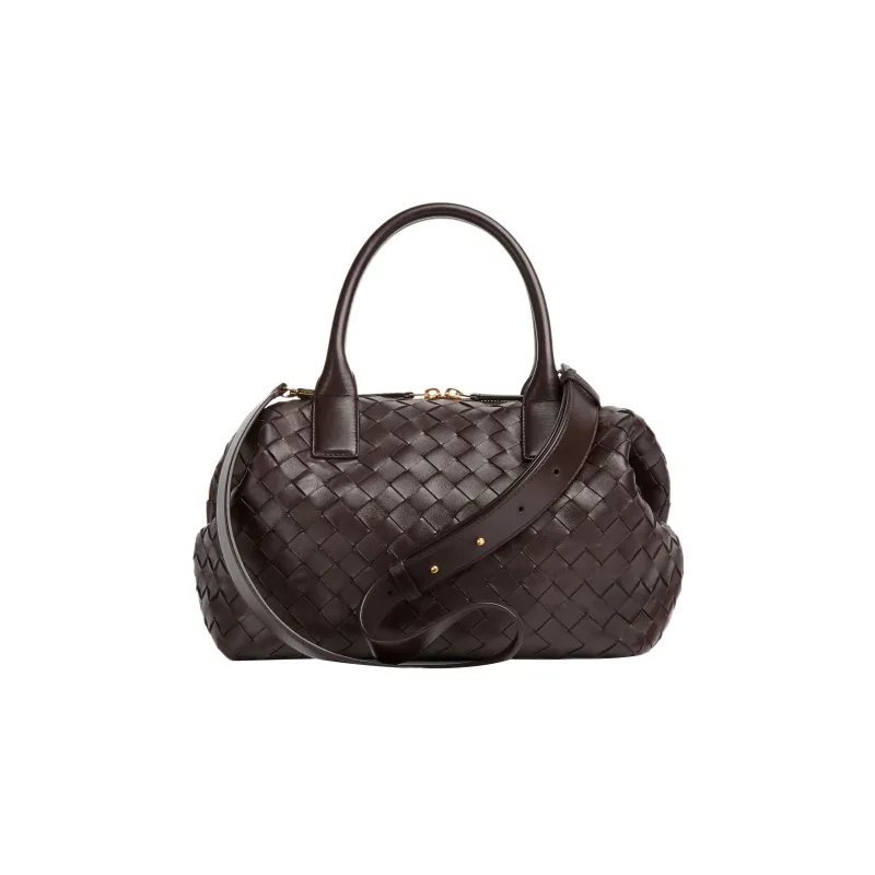 Bottega Veneta Sheepskin Bowling Bag, Shoulder Bag, Crossbody Bag, Handbag Medium Size Women's Sugar Like-2