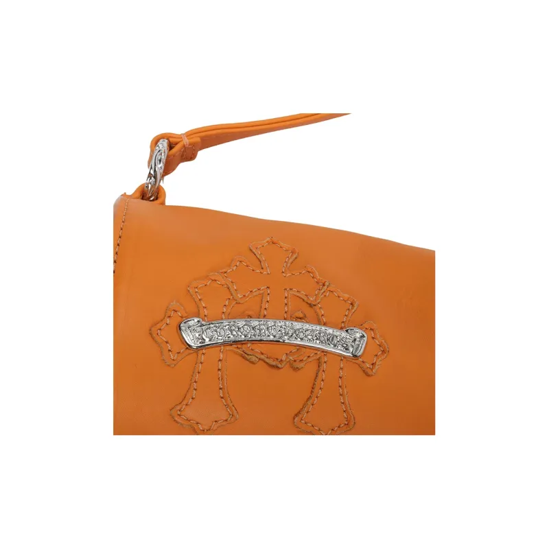 Chrome Hearts Leather Bucket Bags One Shoulder Handbags Mini Women's Orange-5