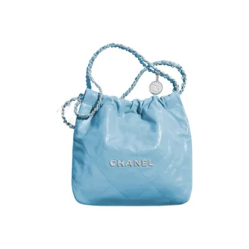 CHANEL 22Bag Bright Calfskin Trash Bag, Tote Bag, Shopping Bag, Handbag, Shoulder Bag Women's Royal Blue