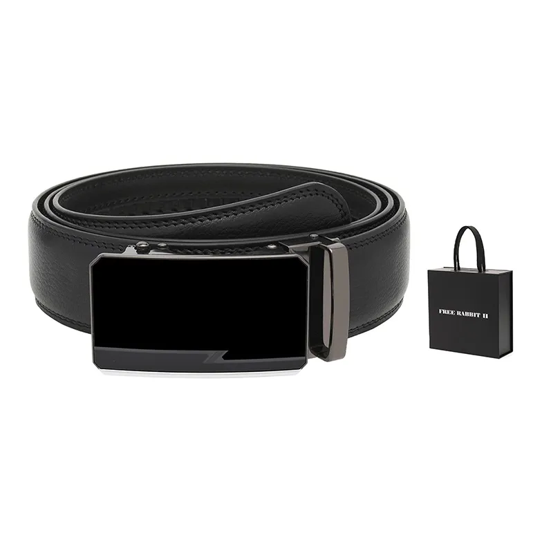 FREE RABBITⅡ Business Automatic Buckle For Young And Middle Aged Leather Belts Men's 3.5cm-4