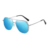 Ice Blue Lens with Bright Silver Frame