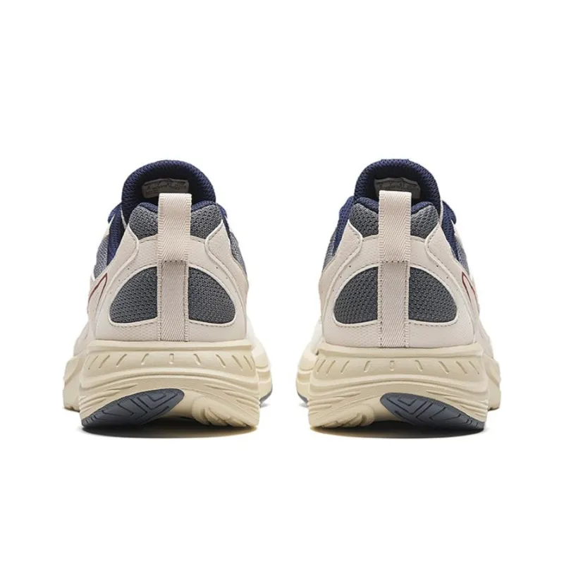 Anta Wear Resistant Low Top Retro Running Shoes Men's White Gray-3