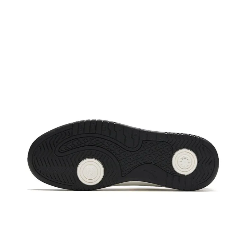 Anta Wave Shoes Anti Slip And Wear Resistant Lightweight Low Top Skateboard Shoes Men's Black White-4