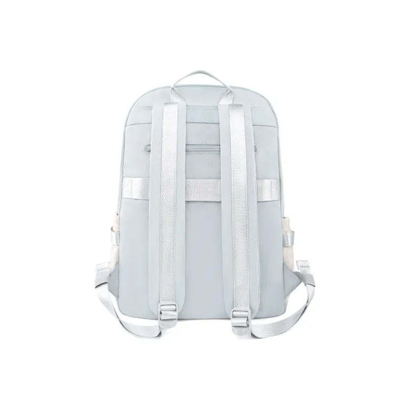 SOSITE Nylon Laptop Bag Backpack Medium Size Unisex Blue & Ecru/Black & White/Black & Purple-3