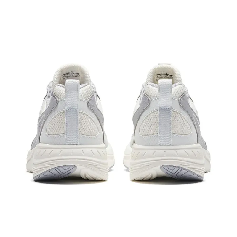 Anta Anti Slip Wear Resistant Low Top Retro Running Shoes Men's Gray White-3