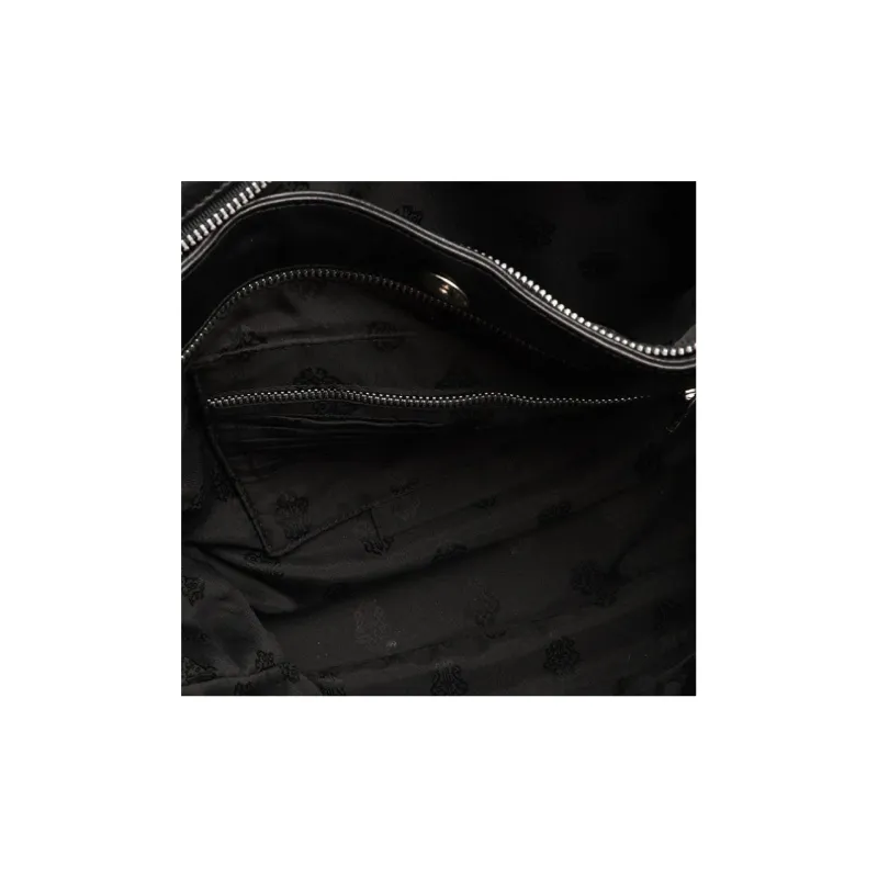 Chrome Hearts Leather Tote Bag Shopping Bag Shoulder Bag Handbag Women's Black-7