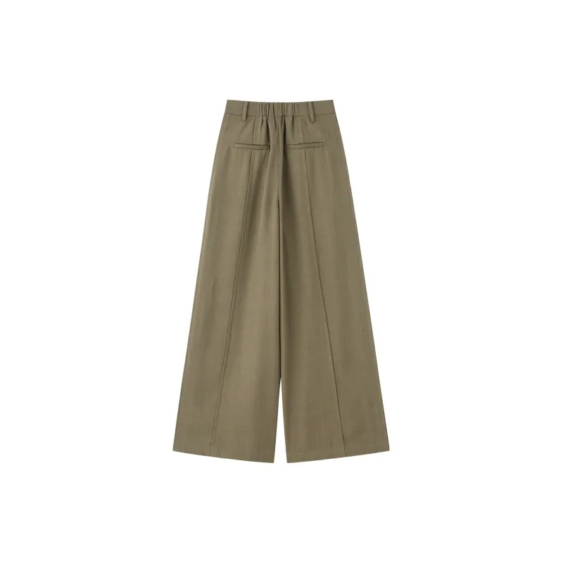 Luqingyi Casual Pants Women's Brown-1
