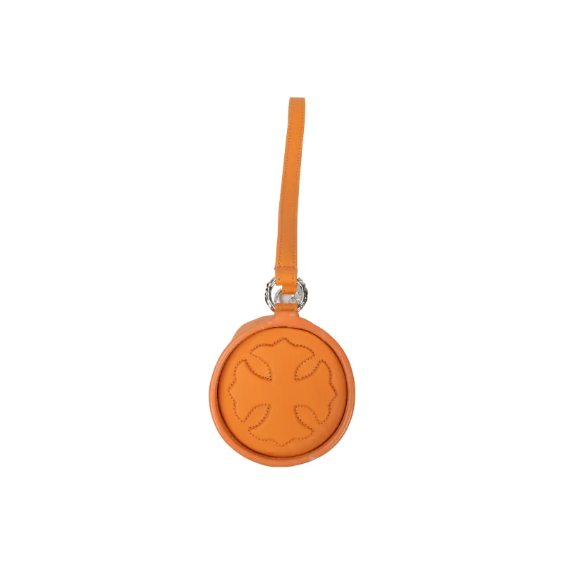 Chrome Hearts Leather Bucket Bags One Shoulder Handbags Mini Women's Orange-3