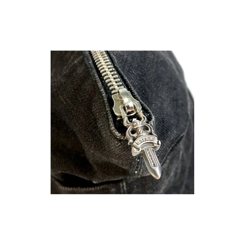 Chrome Hearts Denim Handbag Women's Black-4