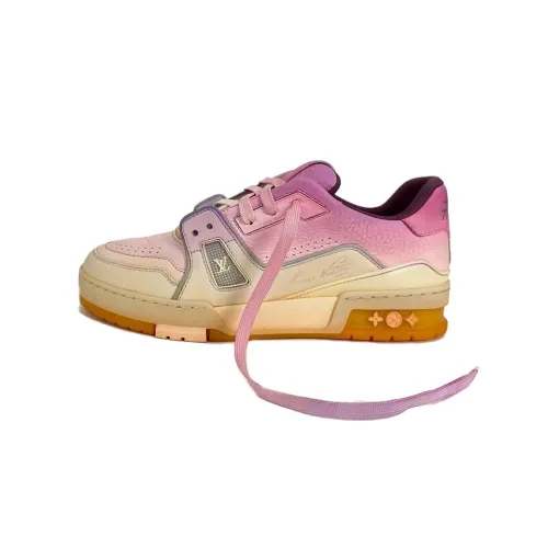 LOUIS VUITTON Trainer Low-Top Skateboard Shoes Men's Pink