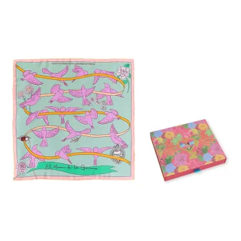 LOST PATTERN Silk Scarves Unisex
