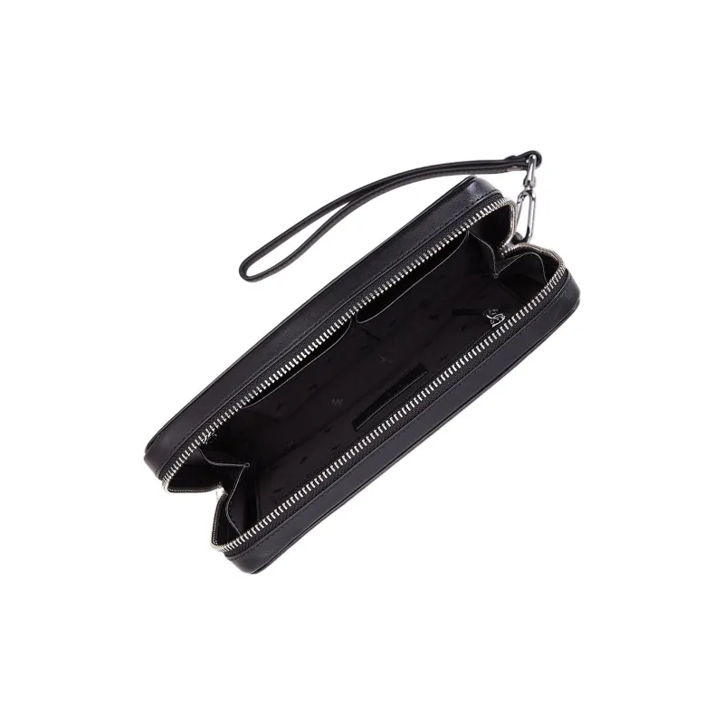 MICHAEL KORS Hudson Cow Leather Clutches Wallets Men's Black-2