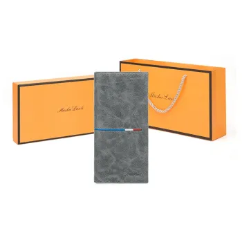 MashaLanti Synthetic Leather Money Clip Clutch Card Holder Wallet Mini Men's Gray & Green