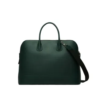 Valextra Millepunte Calfskin Shoulder Bag, Crossbody Bag, Handbag Men's Forest Green