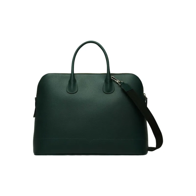 Valextra Millepunte Calfskin Shoulder Bag, Crossbody Bag, Handbag Men's Forest Green-0