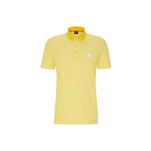 HUGO BOSS Polo Shirts Men Yellow