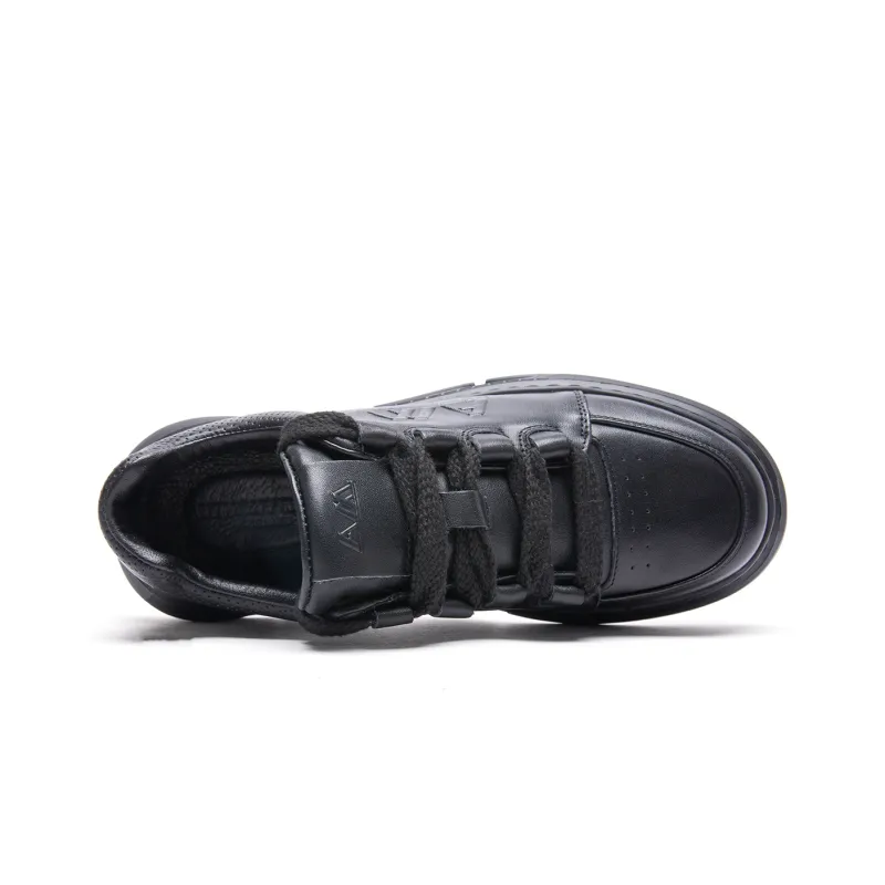 Anthony Miles Slip Resistant Water Resistant And Wear Resistant Low Top Skateboard Shoes Men's Black-2