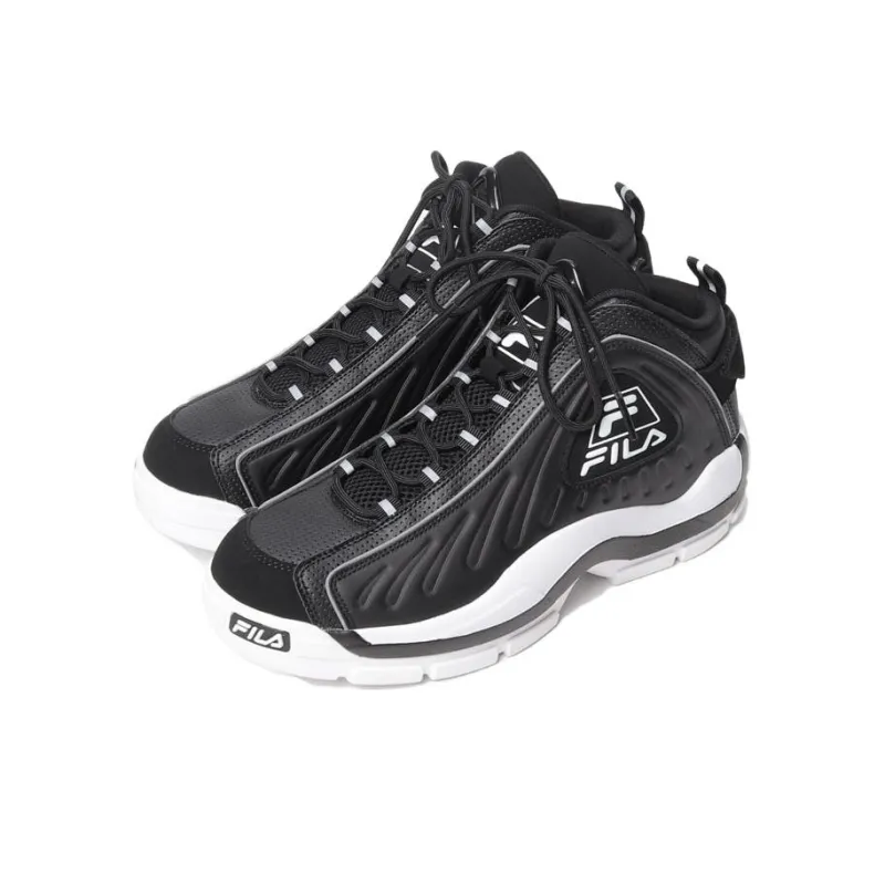 FILA Grant Hill 2 Gb Anti-Slip Wear-Resistant Mid-Top Vintage Basketball Shoes Men's Black White-2