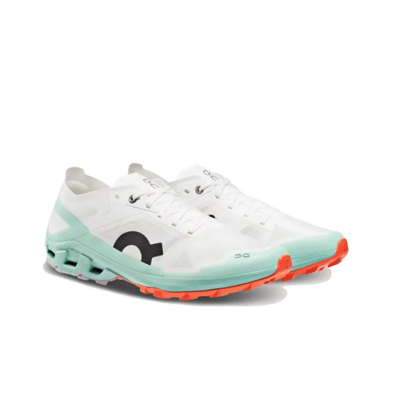 On Cloudventure Peak 3 Slip Resistant Low Top Trail Running Running Shoes Men's White Cyan-2