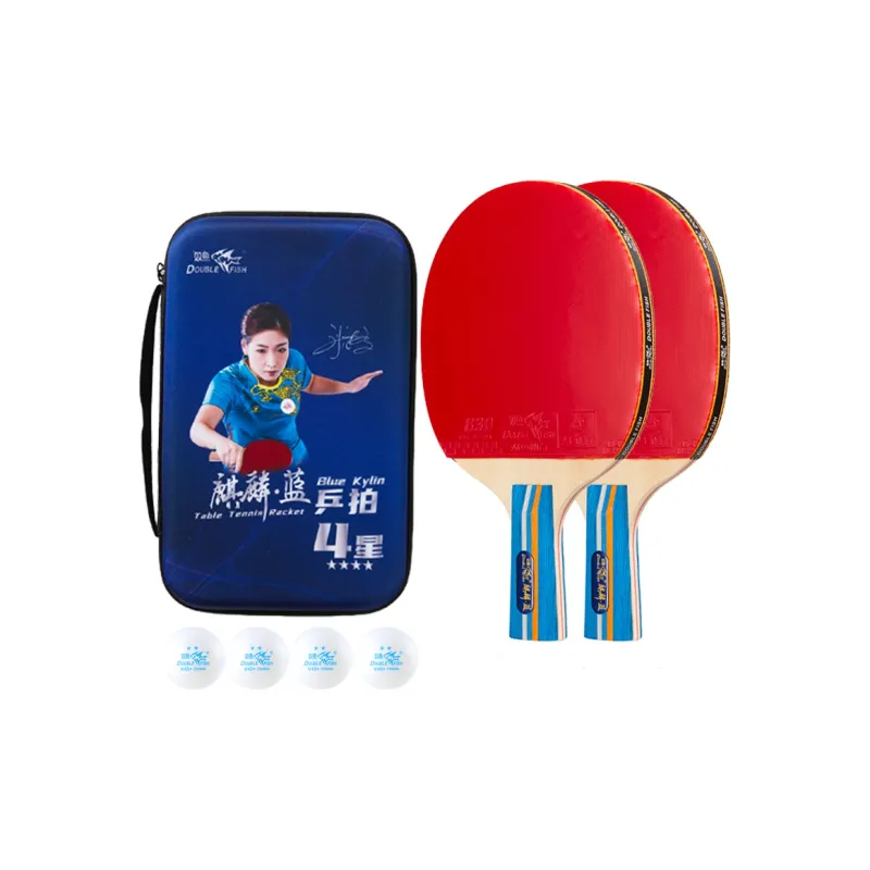 DOUBLEFISH Ping Pong Paddles Unisex All Wood Red-1