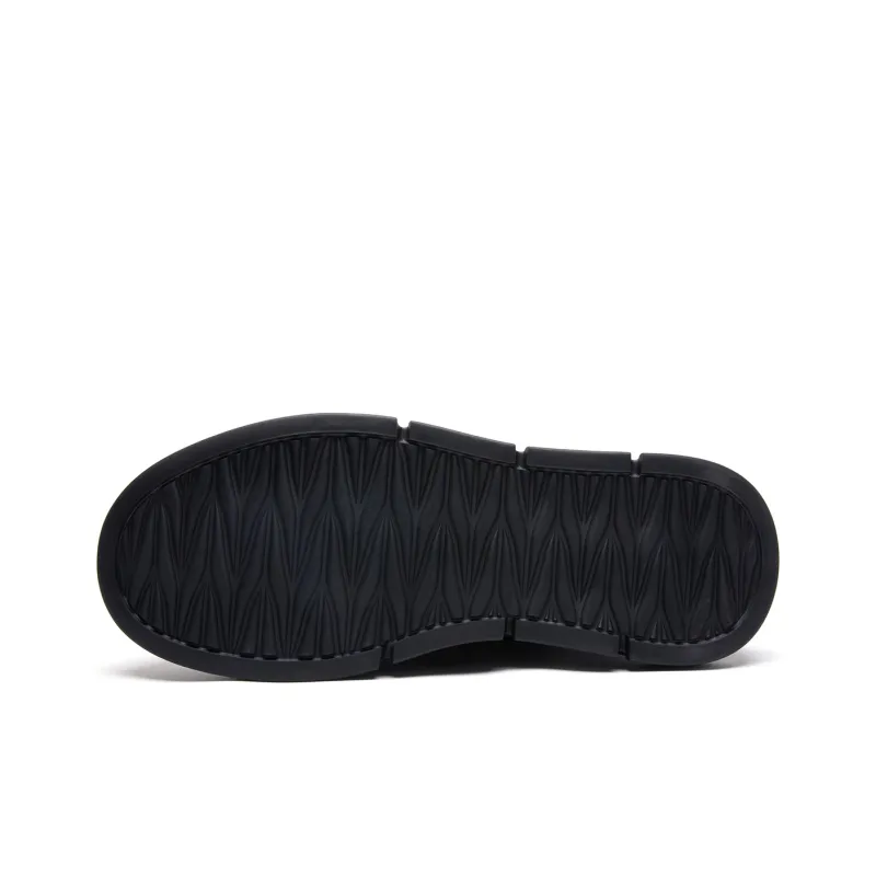 Anthony Miles Slip Resistant Water Resistant And Wear Resistant Low Top Skateboard Shoes Men's Black-4