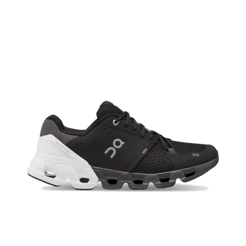 On Cloudflyer Cushioning Anti Slip And Wear Resistant Low Top Running Shoes Women's Black White-1
