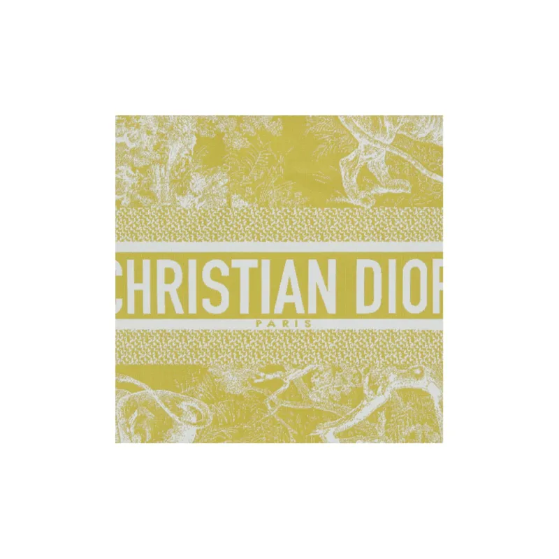 DIOR Technical Fabric Makeup Bag Toiletry Bag Travel Storage Bag Handbag Clutch Regular Women's Green Yellow-4