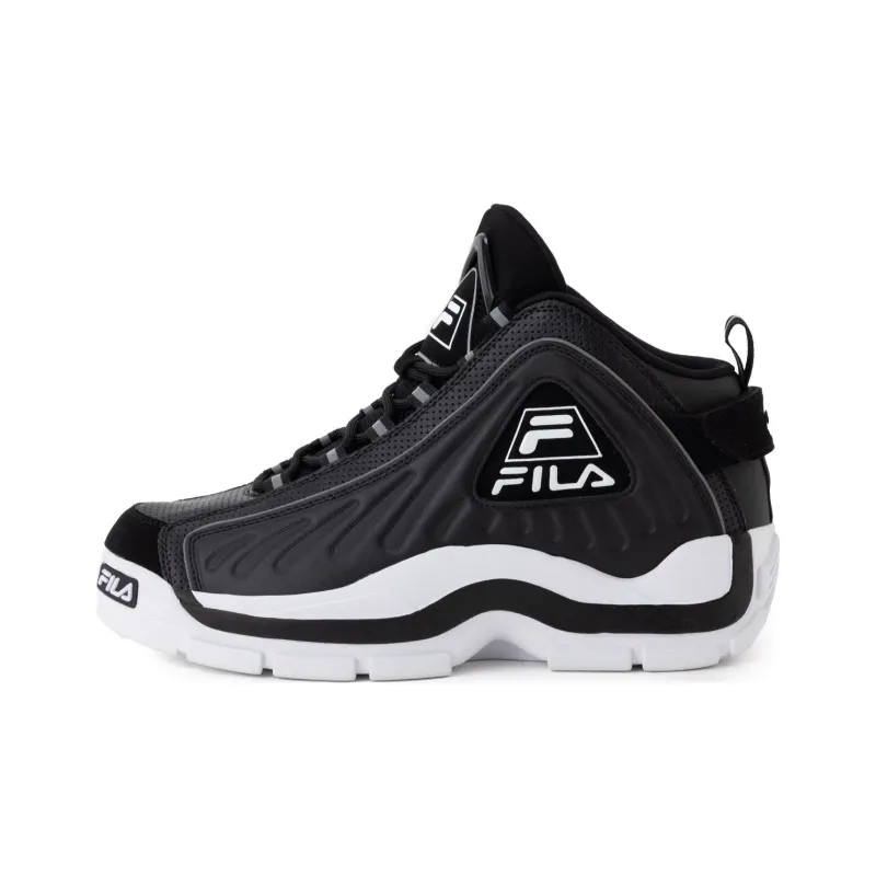 FILA Grant Hill 2 Gb Anti-Slip Wear-Resistant Mid-Top Vintage Basketball Shoes Men's Black White-0
