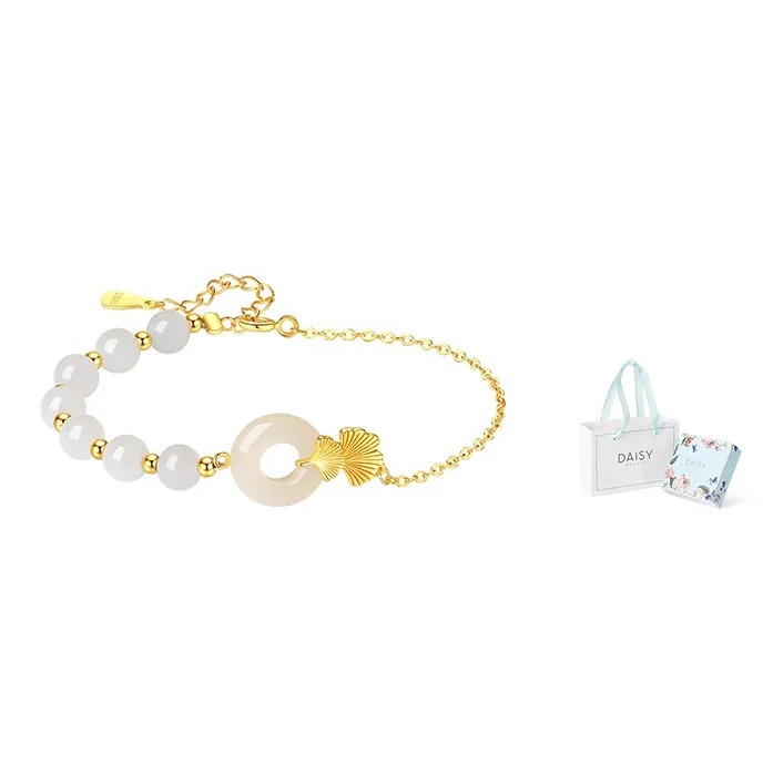 DAISY BEAUTY Bracelets Pale Greenish White Jade Women's-0