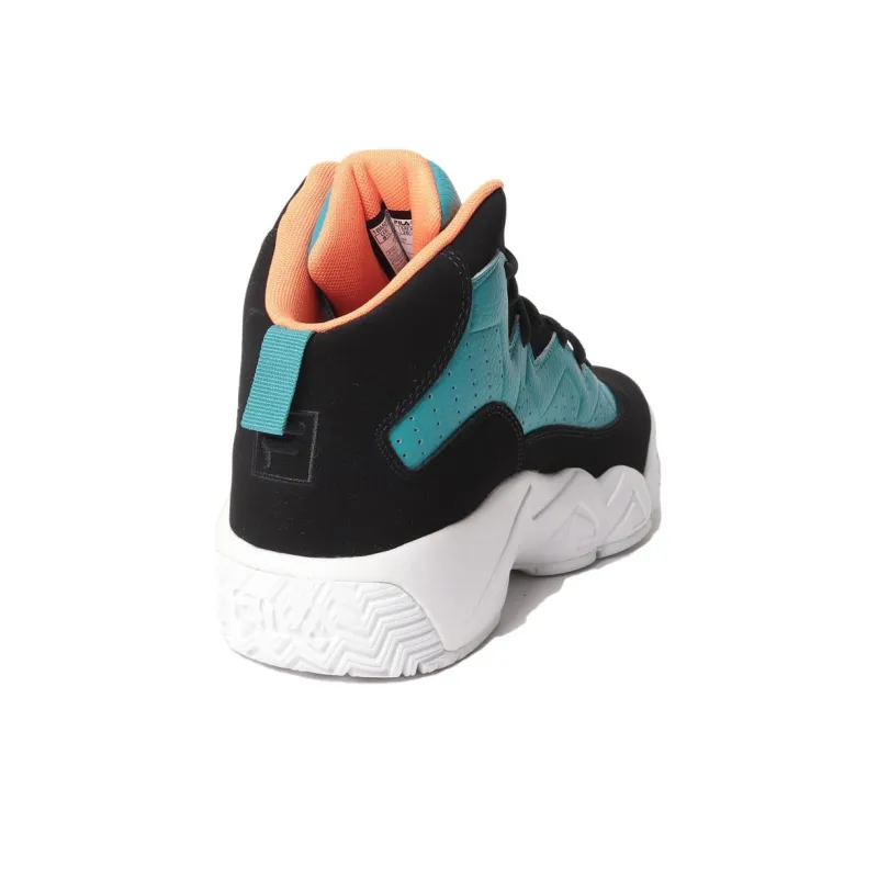 FILA MB Biscay Bay Mb Biscay Bay Anti-Slip Wear-Resistant High-Top Vintage Basketball Shoes Men's Black Blue White-2
