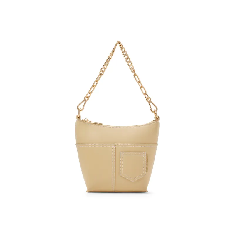 CHARLES&KEITH Fabric Underarm Bucket Bag, Shoulder Bag Trumpets Women's Beige/Black/Dark Denim Blue/Denim Blue-0